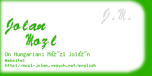 jolan mozl business card